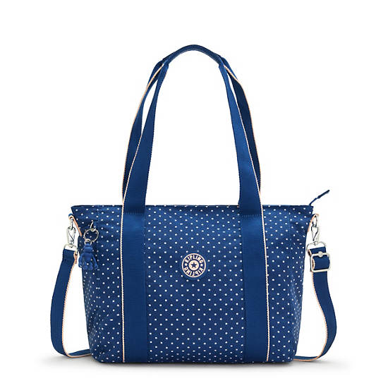 Kipling Asseni Small Printed Tote Veske Blå | NO 1748KO